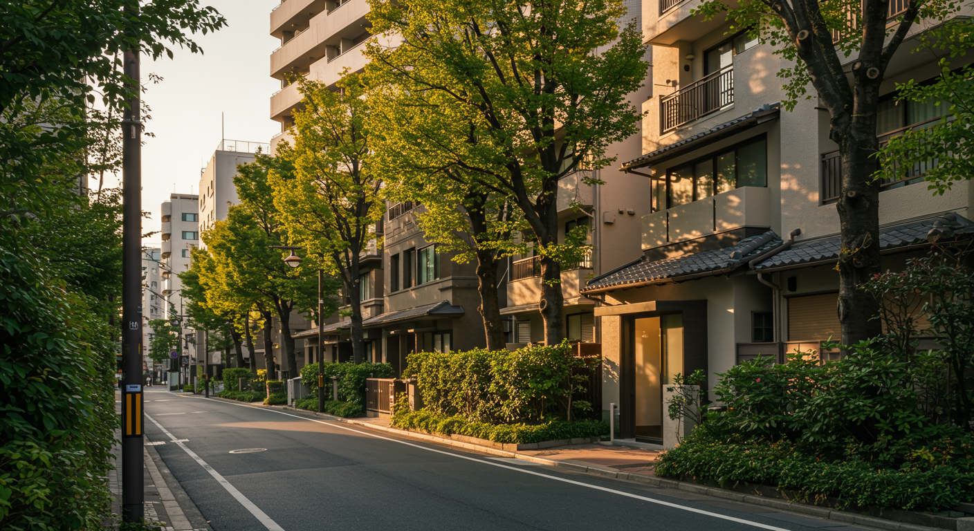 麻布狸穴町の街並み