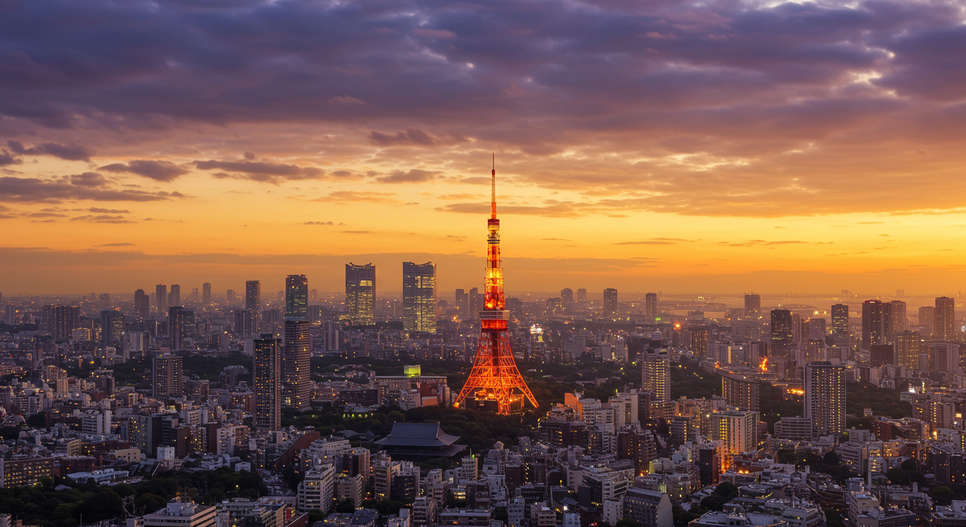 麻布狸穴町から見える東京の眺望