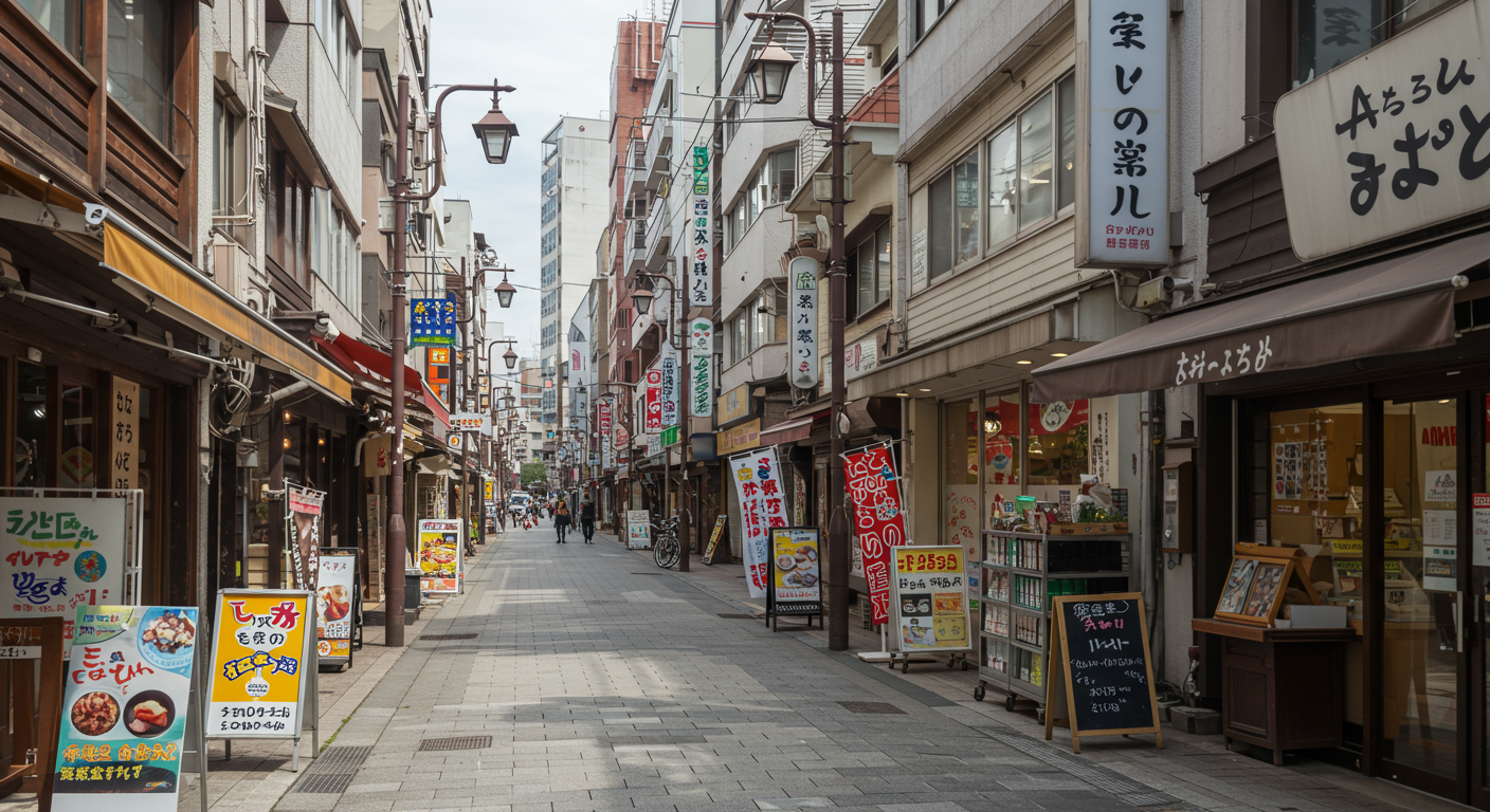 麻布十番商店街の様子