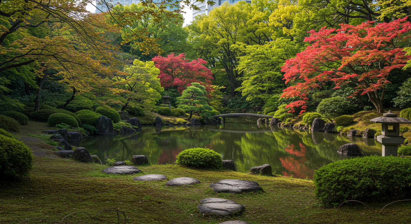 有栖川宮記念公園の四季折々の風景