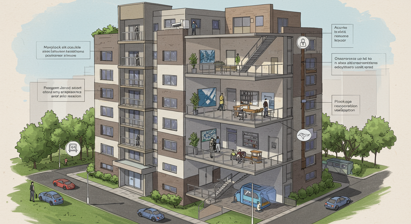 マンションのセキュリティシステムと防災設備