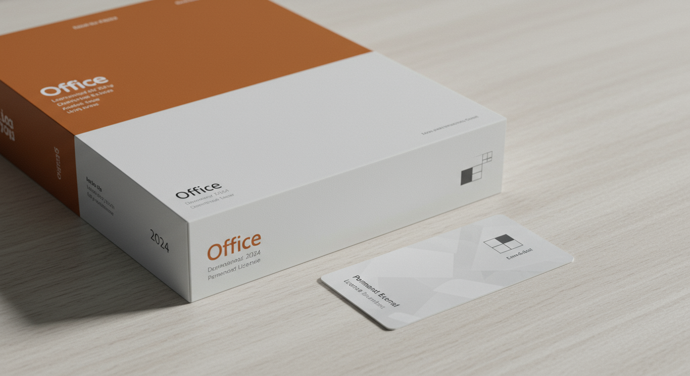 Office永続ライセンスのパッケージとライセンスカード