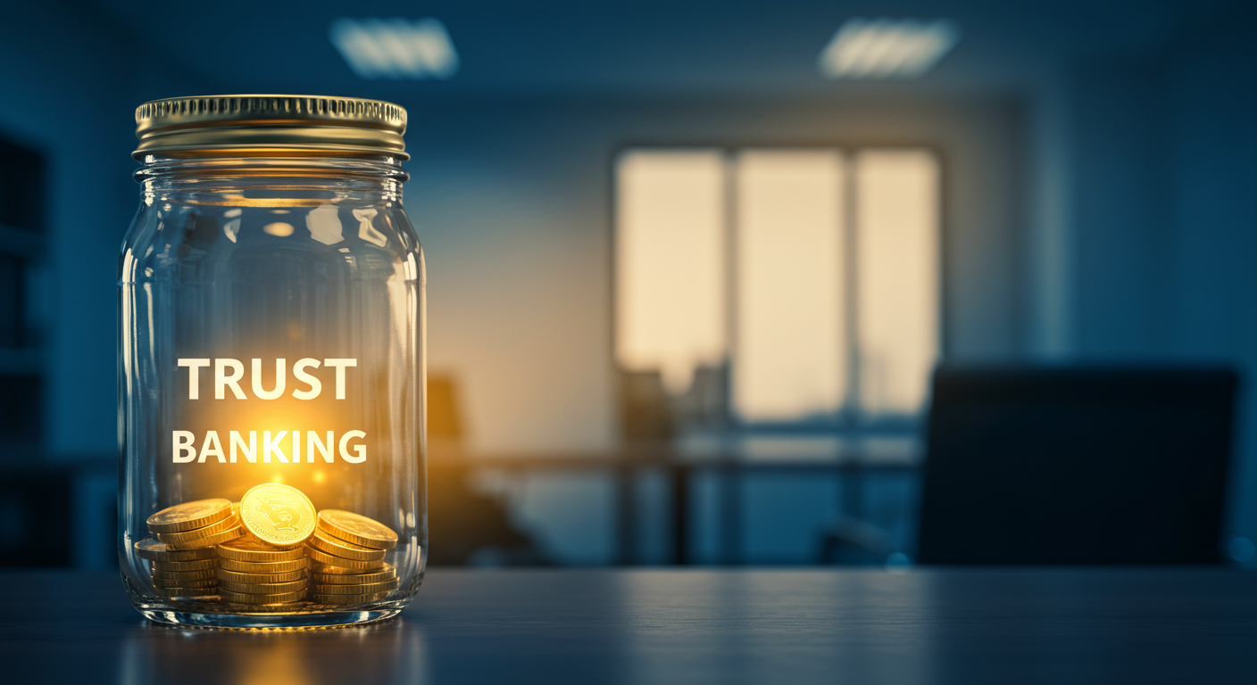 信頼貯金を表す概念的なイメージ