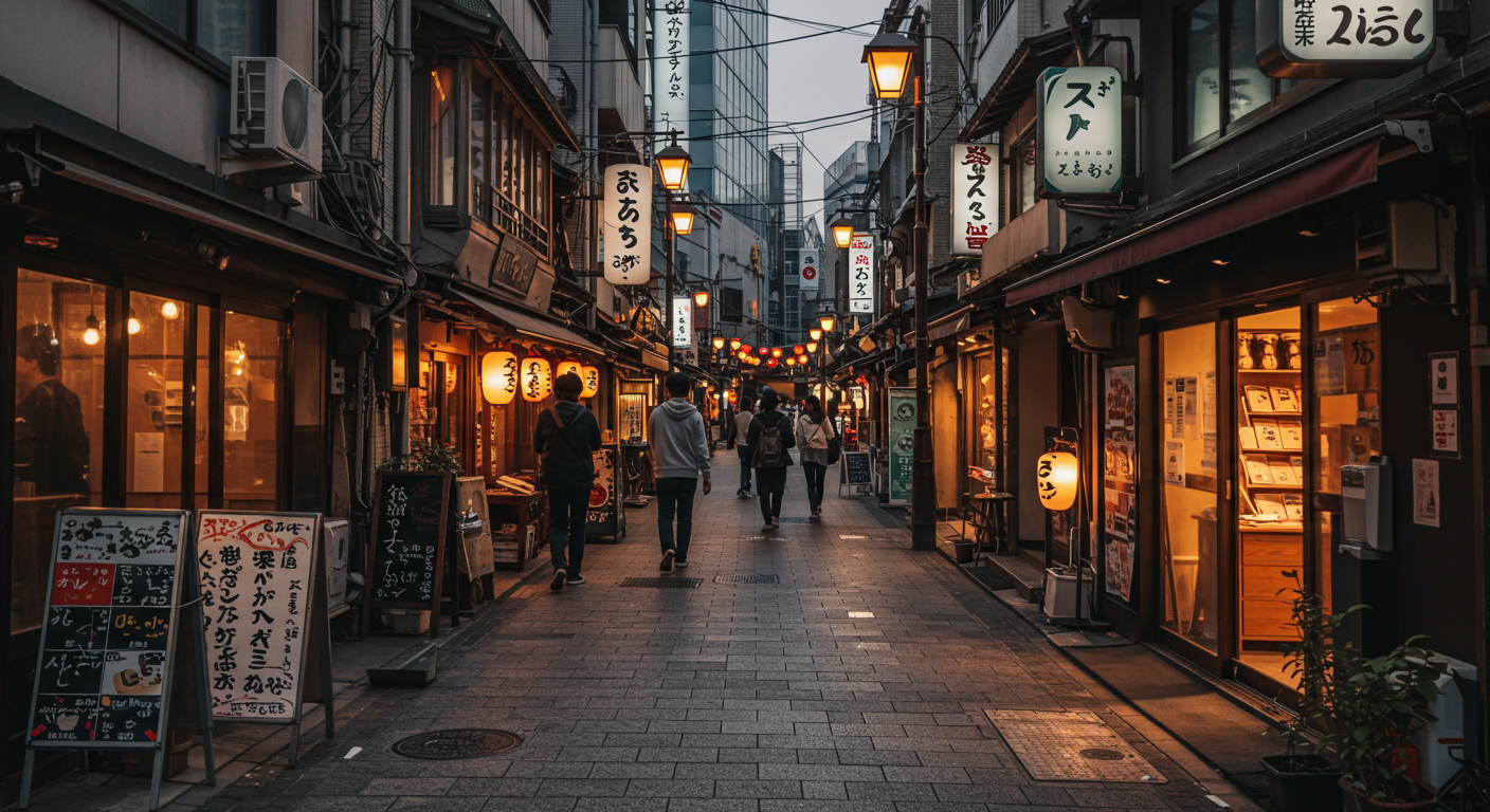 麻布十番商店街の風景