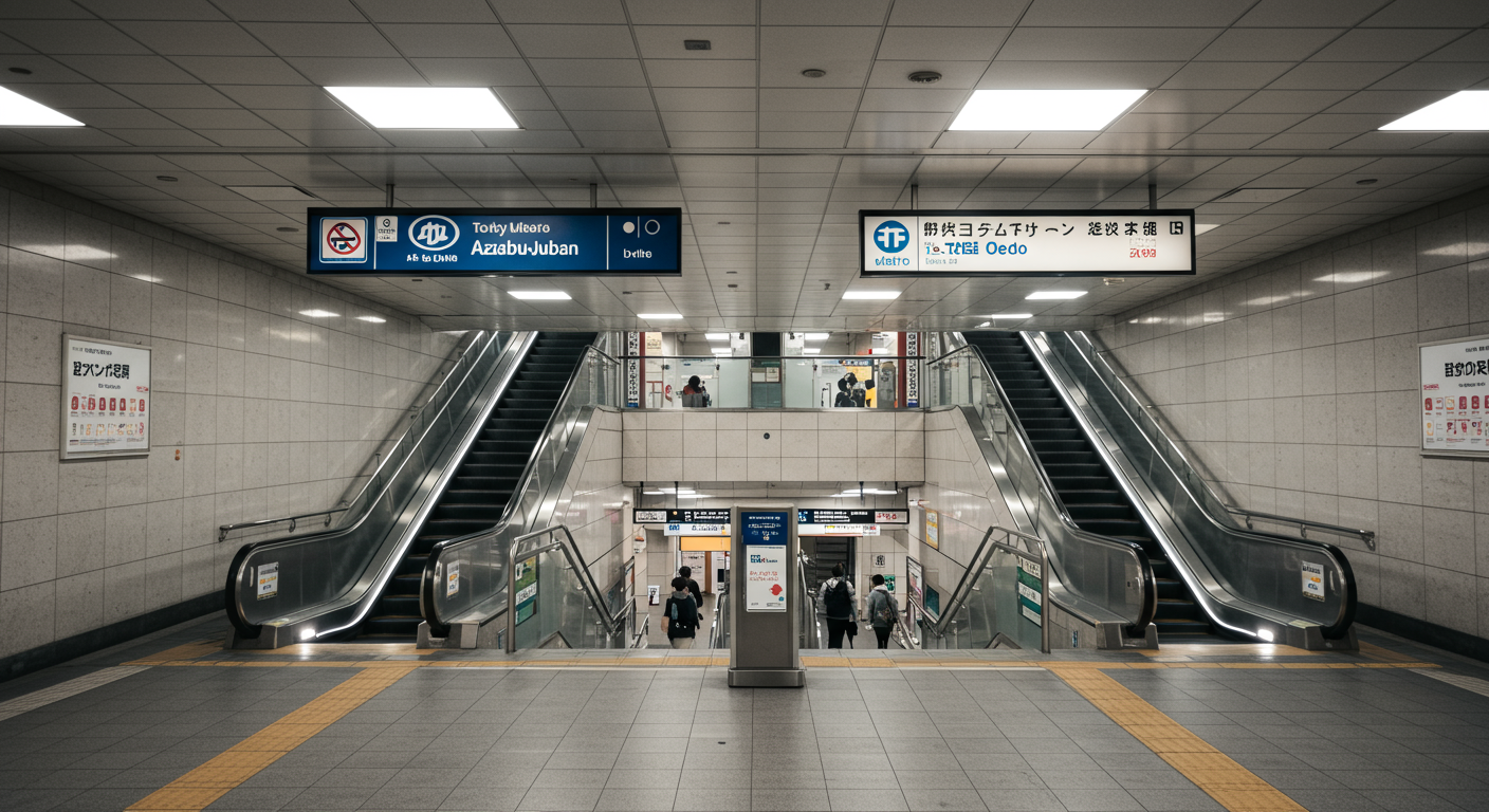 麻布十番駅の様子