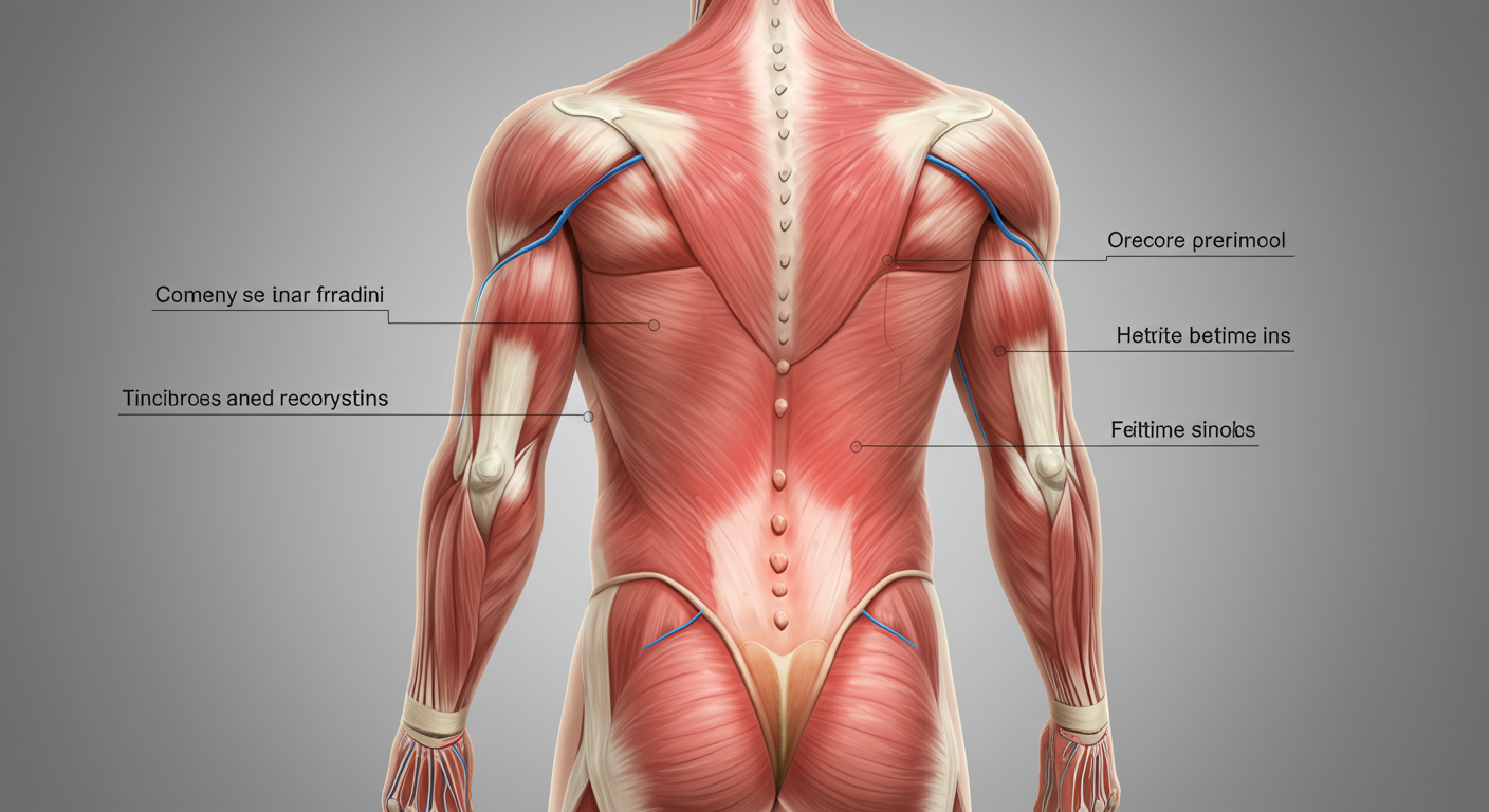 腰痛の原因を示す人体解剖図