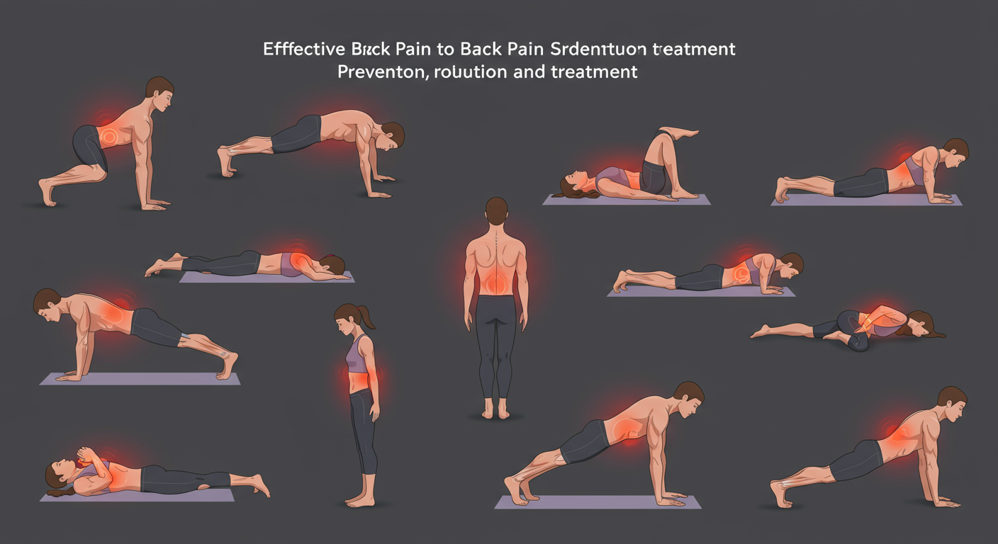 腰痛に効果的な運動療法のイラスト