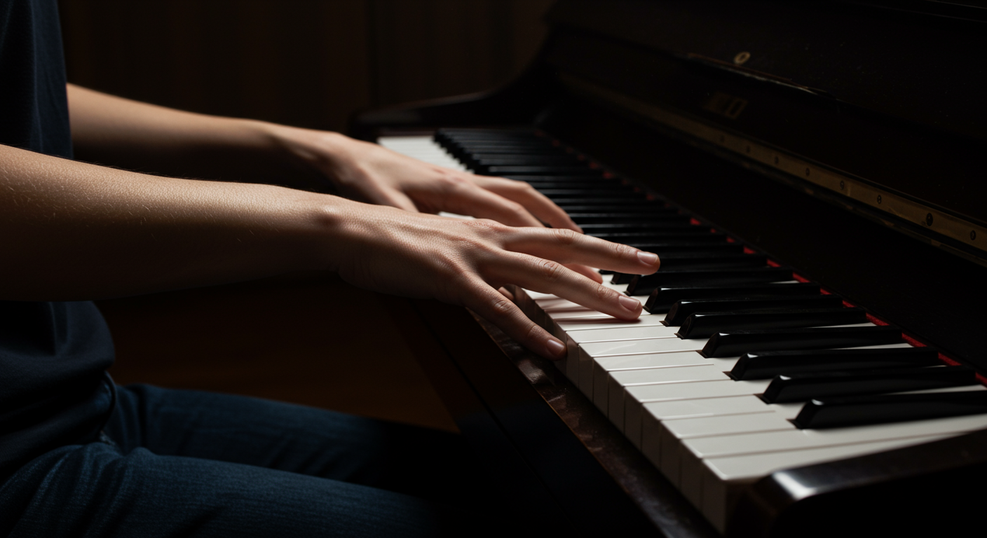 ピアノを通じて自己表現する子どもの様子