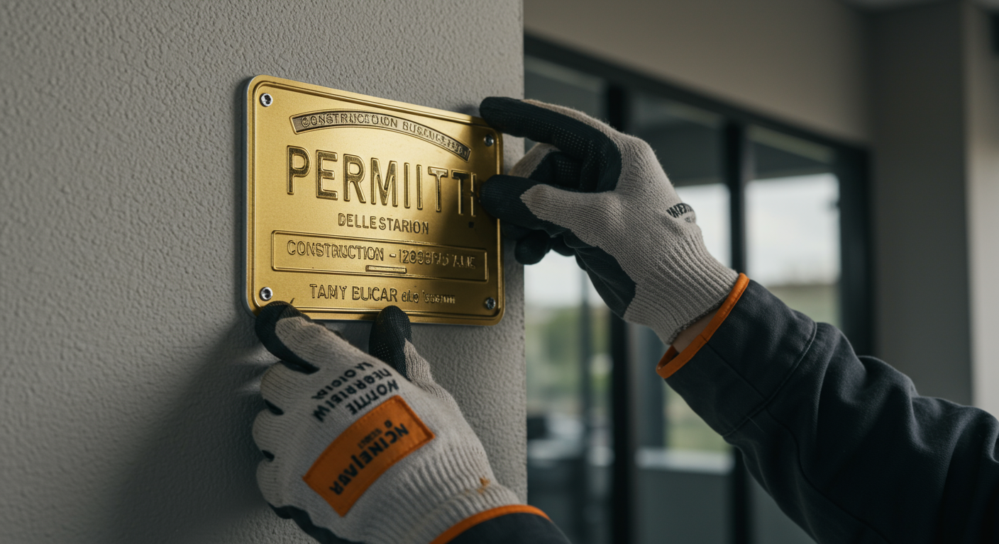 建設業許可票の設置例