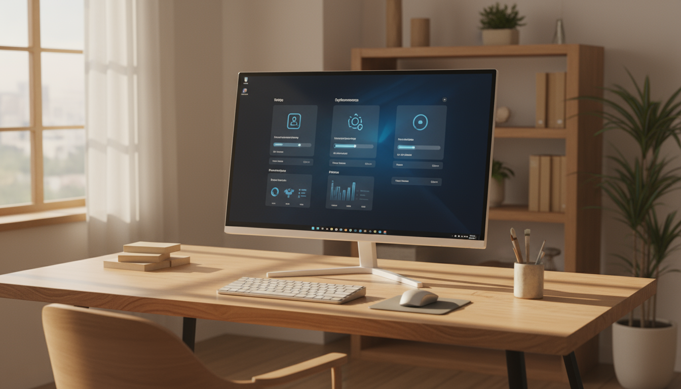 Windows 11設定画面でパフォーマンス最適化を行う様子