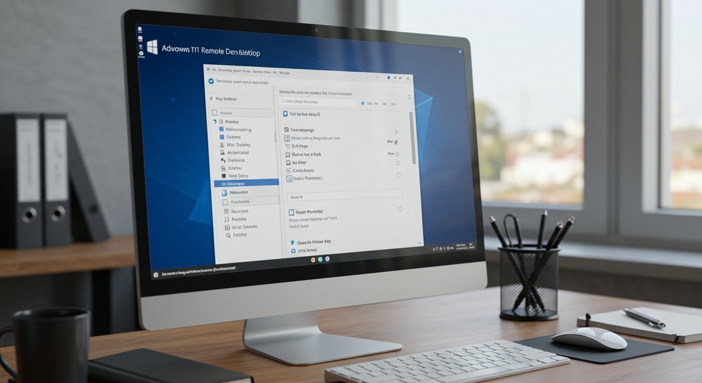 Windows 11リモートデスクトップの高度な設定画面