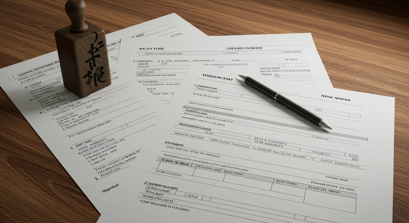 建設業の決算変更届の書類と印鑑