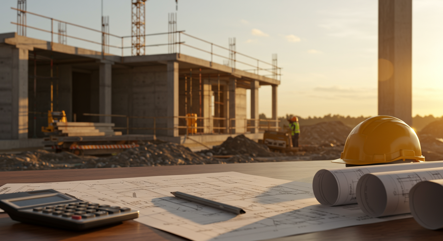 建設現場と書類作業