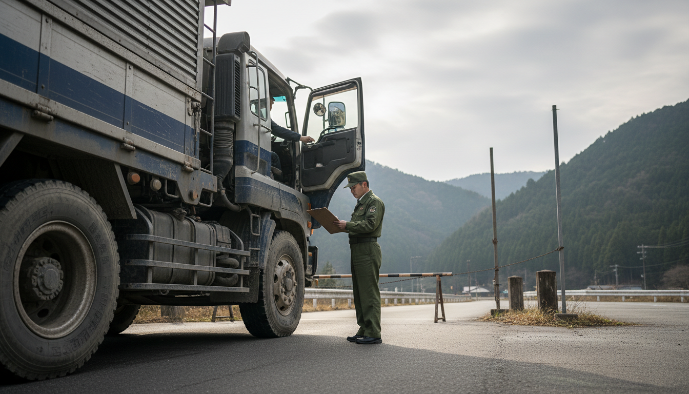 特殊車両通行許可申請の再申請が必要になるケースのイメージ
