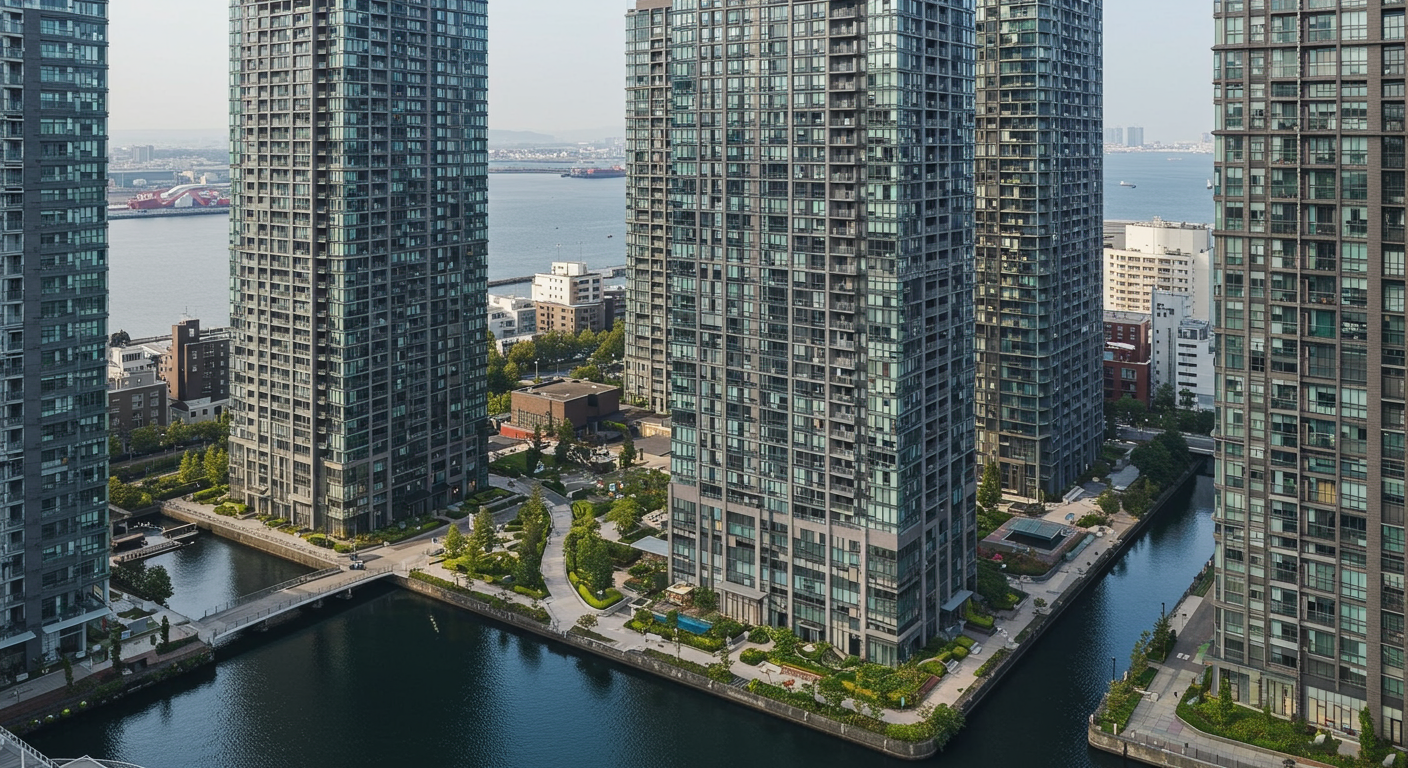 芝浦の高層マンション群
