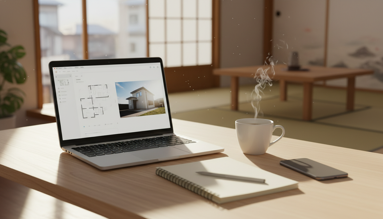 オンライン相談で物件情報を確認する画面イメージ