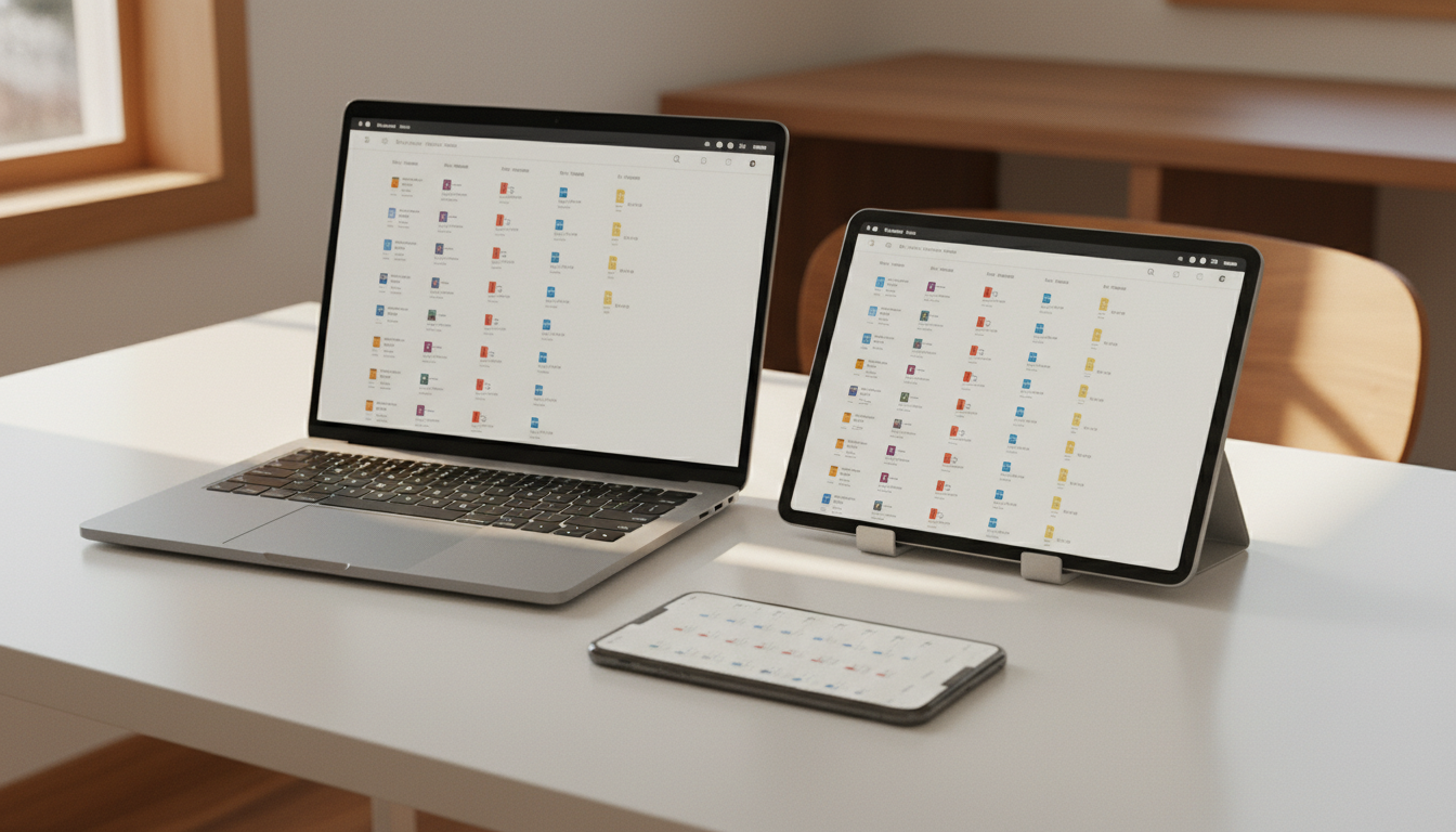 複数デバイスでのOneDrive利用シーン