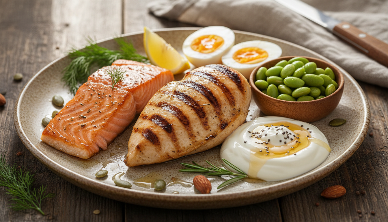 タンパク質豊富な食材のイメージ