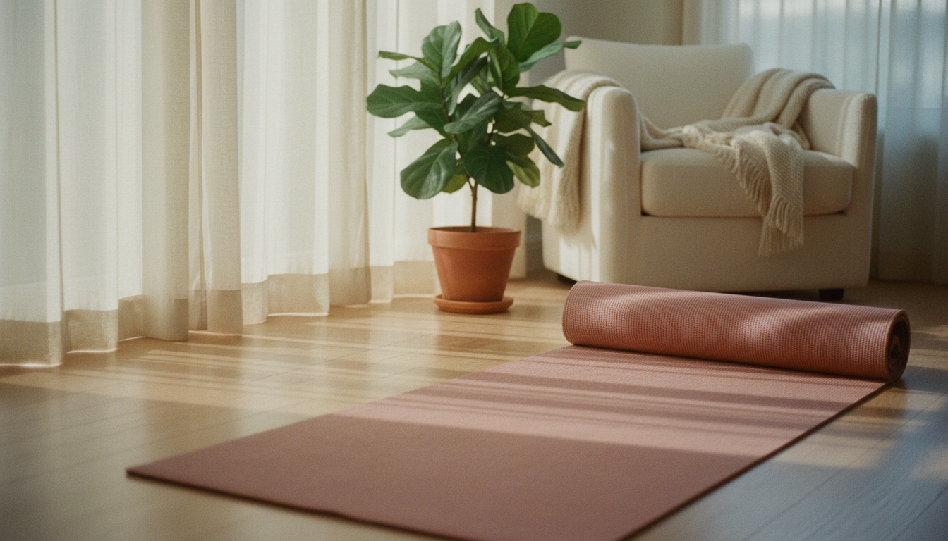 日常生活の中でストレッチを行う様子