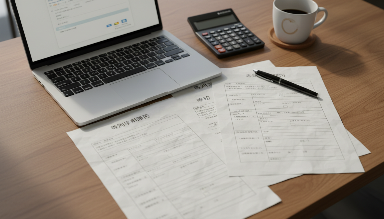 特殊車両通行許可申請の書類作成イメージ