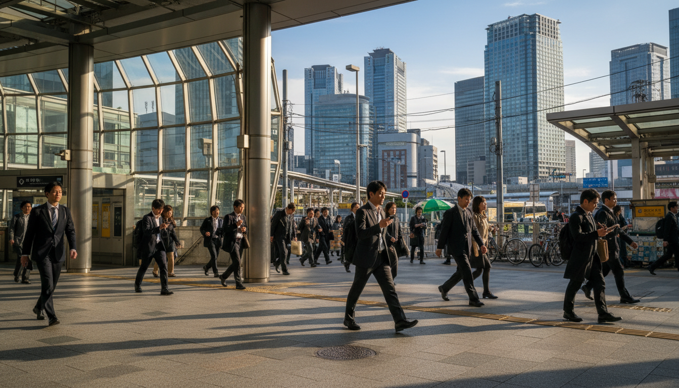 新富町駅周辺の交通網と通勤風景