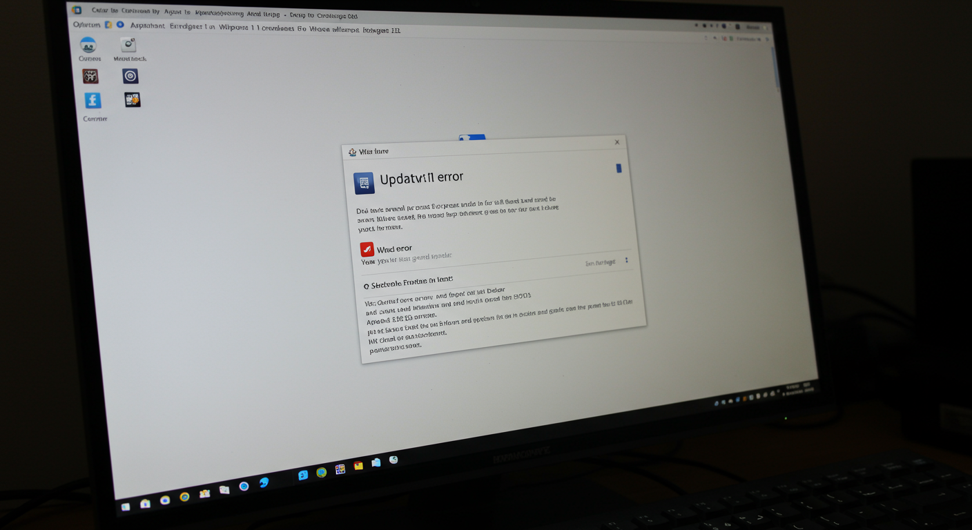 Windows 11の更新画面とエラー表示