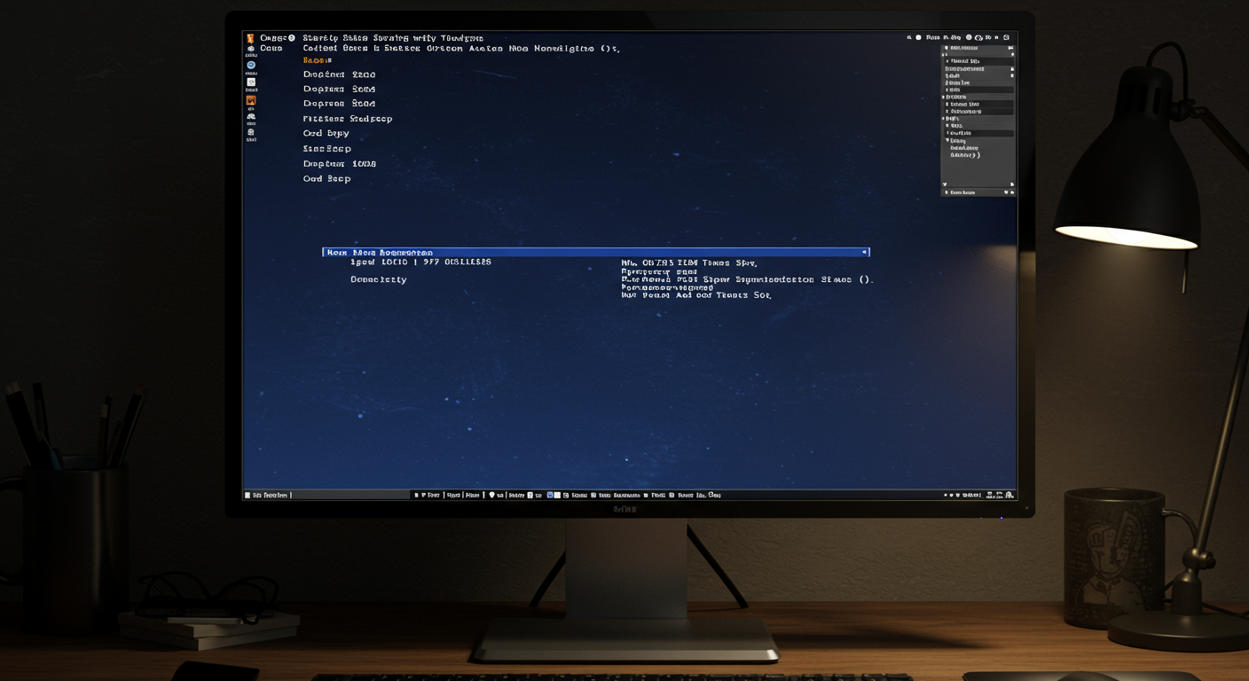 PCが起動せずBIOS画面で止まっている様子