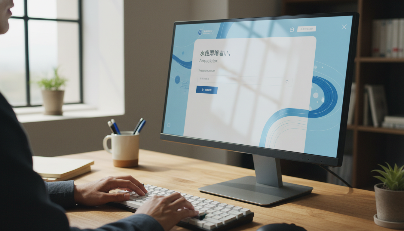 オンライン申請システムの画面