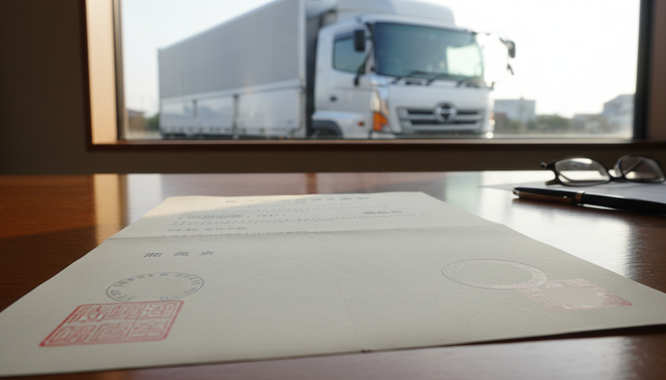 特殊車両通行許可証のイメージ