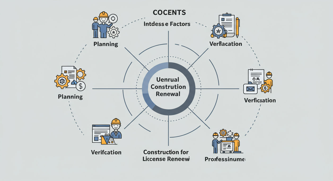 建設業許可更新を成功させるためのポイントを示す図