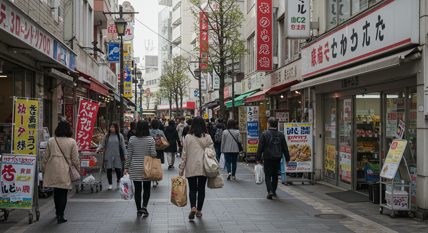 芝公園エリアの住民が利用する商店街やスーパーマーケット