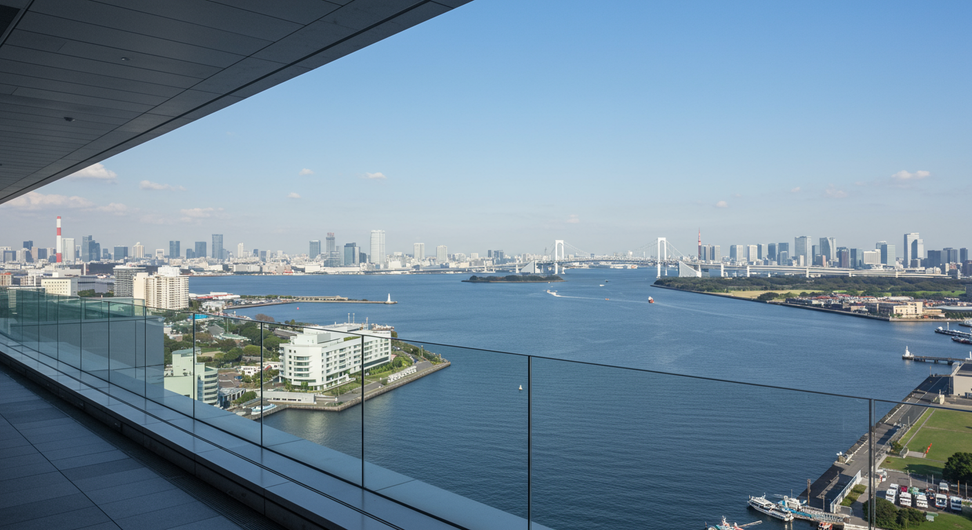 東京ポートシティ竹芝からの東京湾の眺め