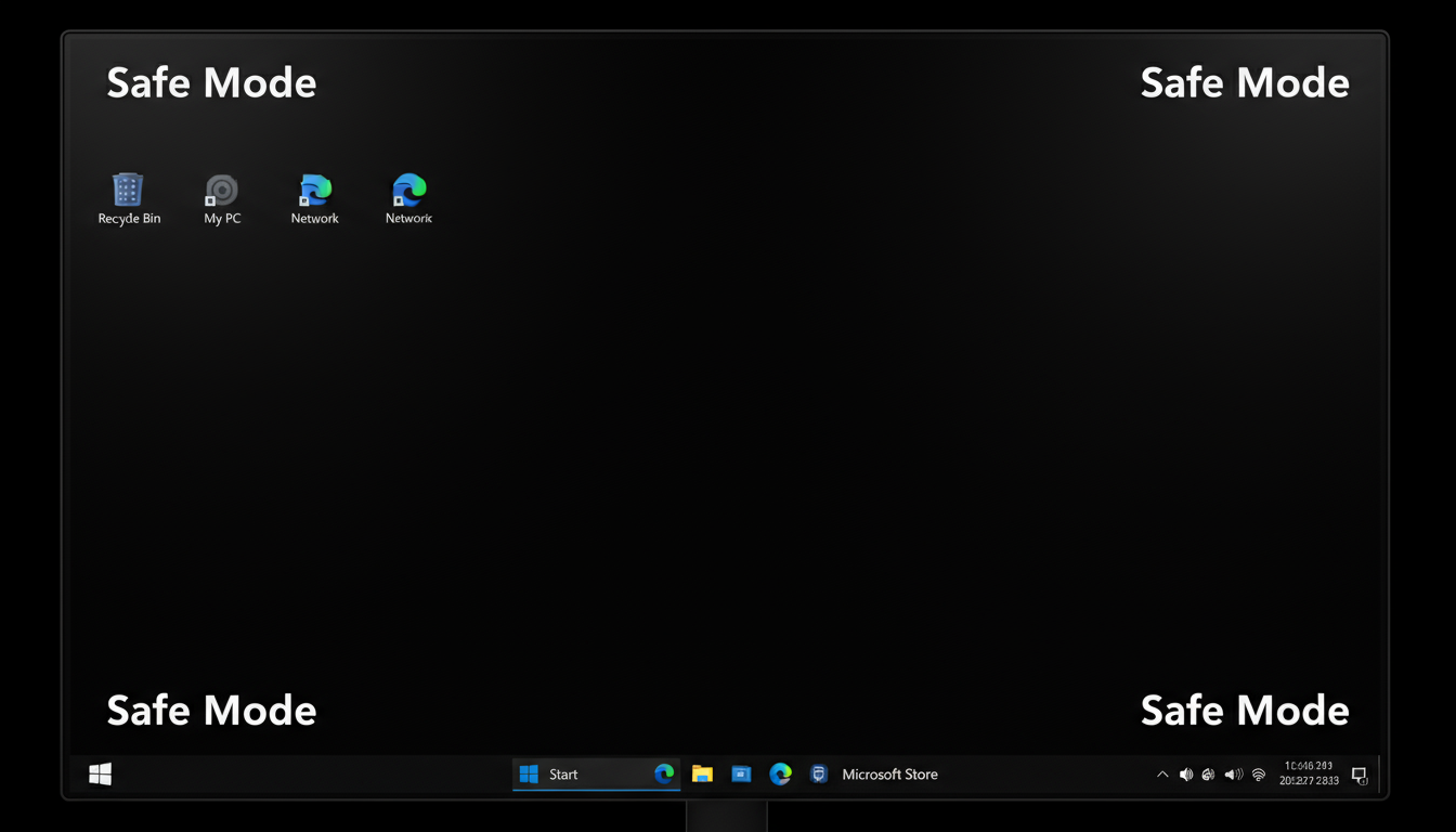 Windows 11 セーフモード デスクトップ画面