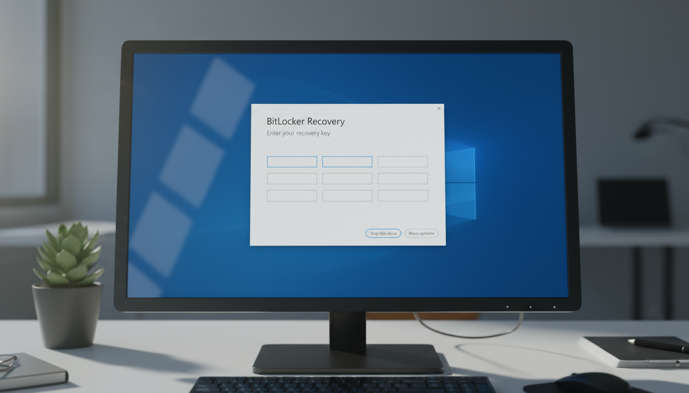 BitLocker回復キー入力画面