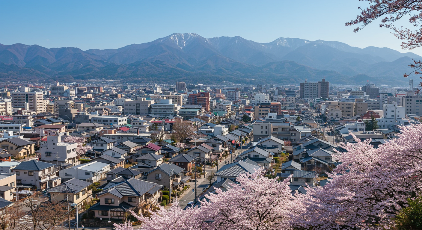 群馬県伊勢崎市の街並み