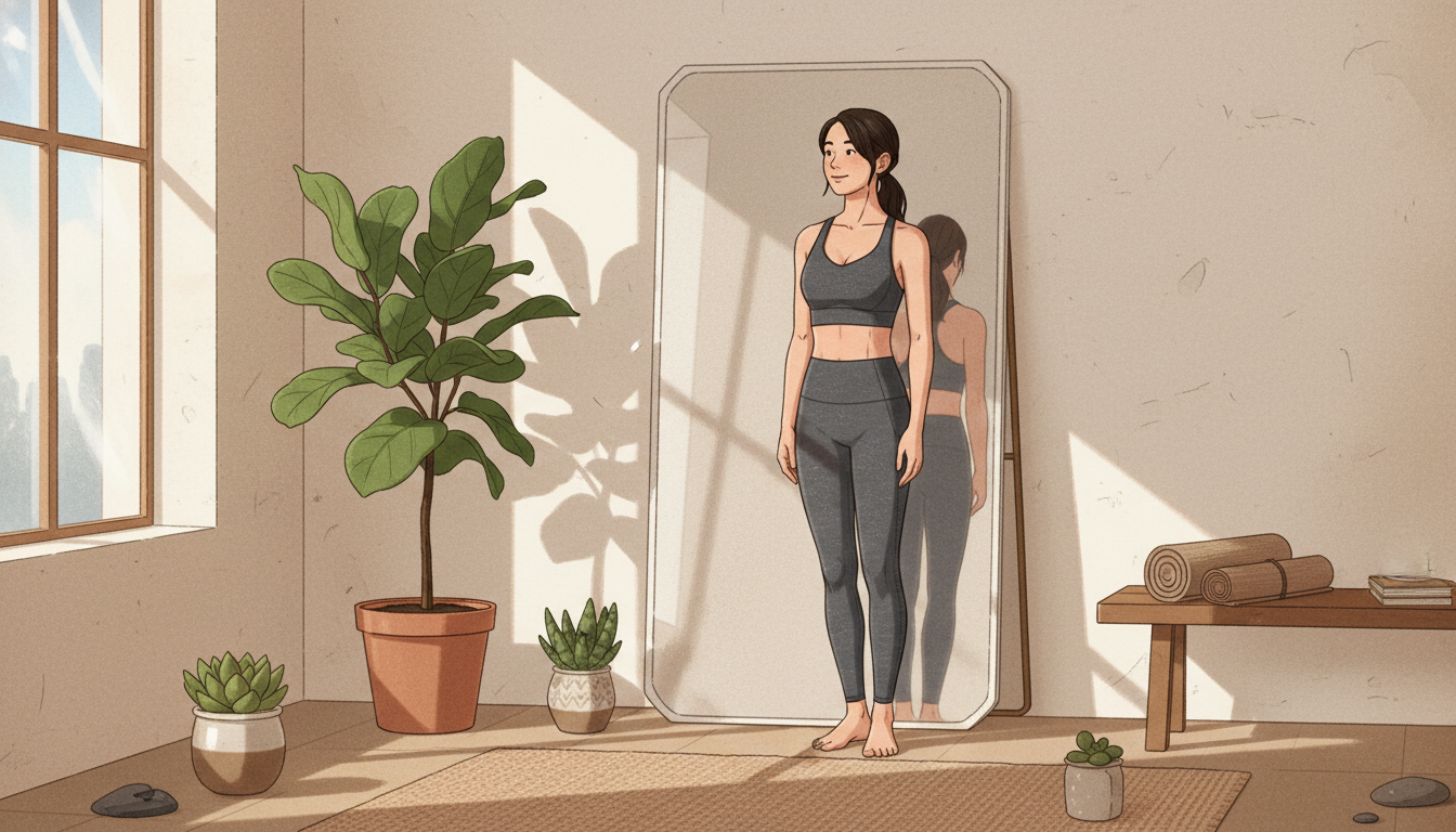 筋トレで体型が変化した女性