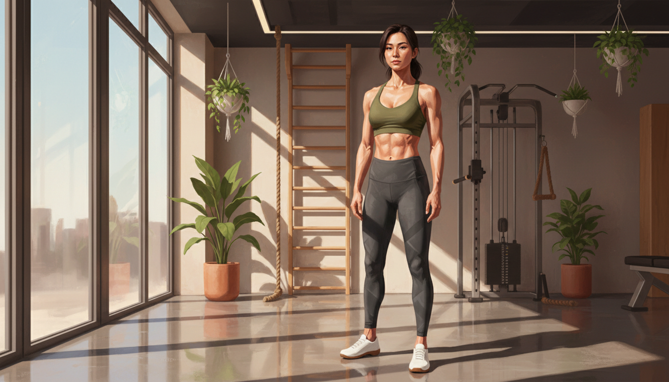 筋トレで理想の体型を手に入れた女性