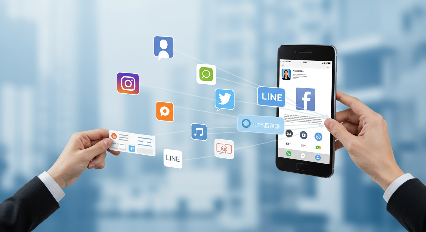 SNS運用代行サービスの概念図