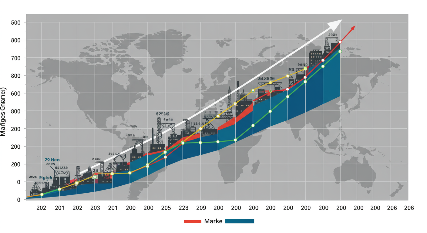 成熟プロセス半導体市場の成長予測グラフ