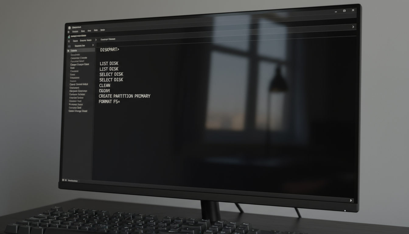 コマンドプロンプトでのDiskpart操作イメージ