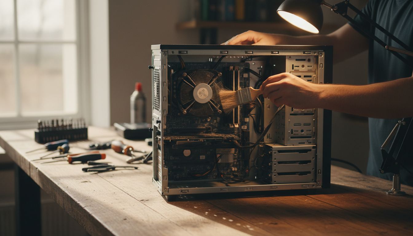 パソコンのメンテナンス作業のイメージ