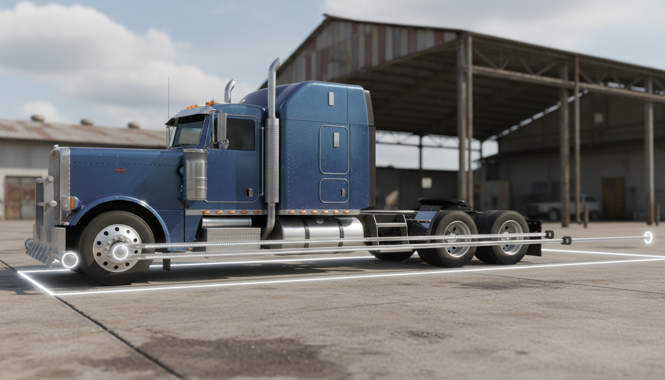 特殊車両通行許可の長さ基準を示す車両