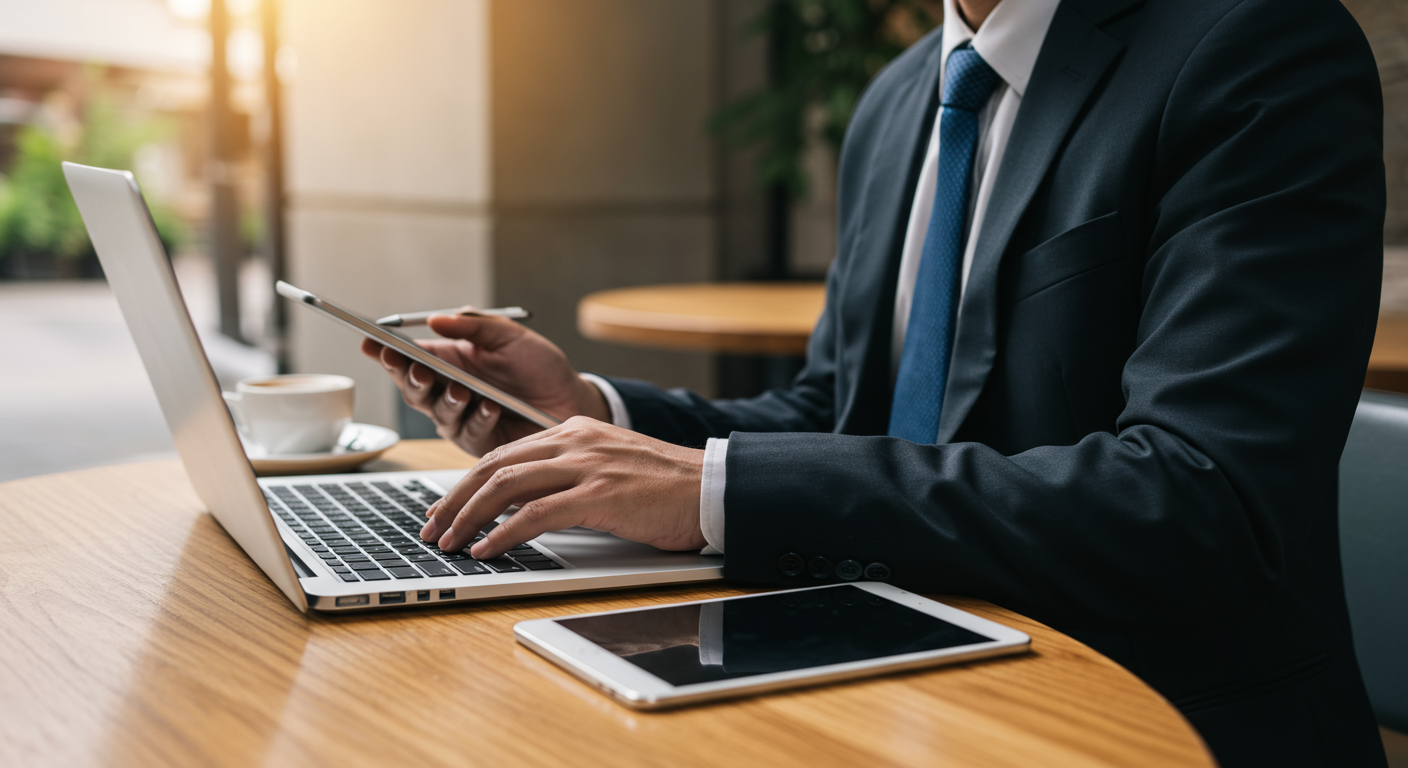 複数のデバイスでOfficeを利用するビジネスパーソン