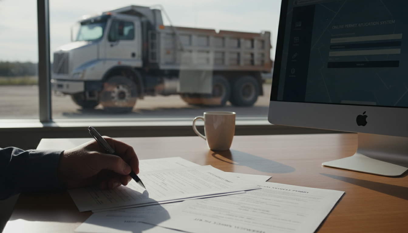 特殊車両通行許可申請に必要な書類とダンプトラック