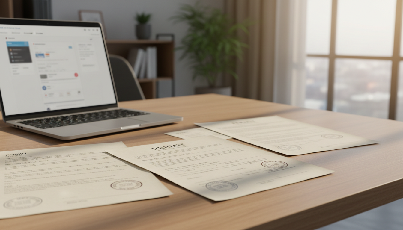 特殊車両通行許可証と更新手続き書類