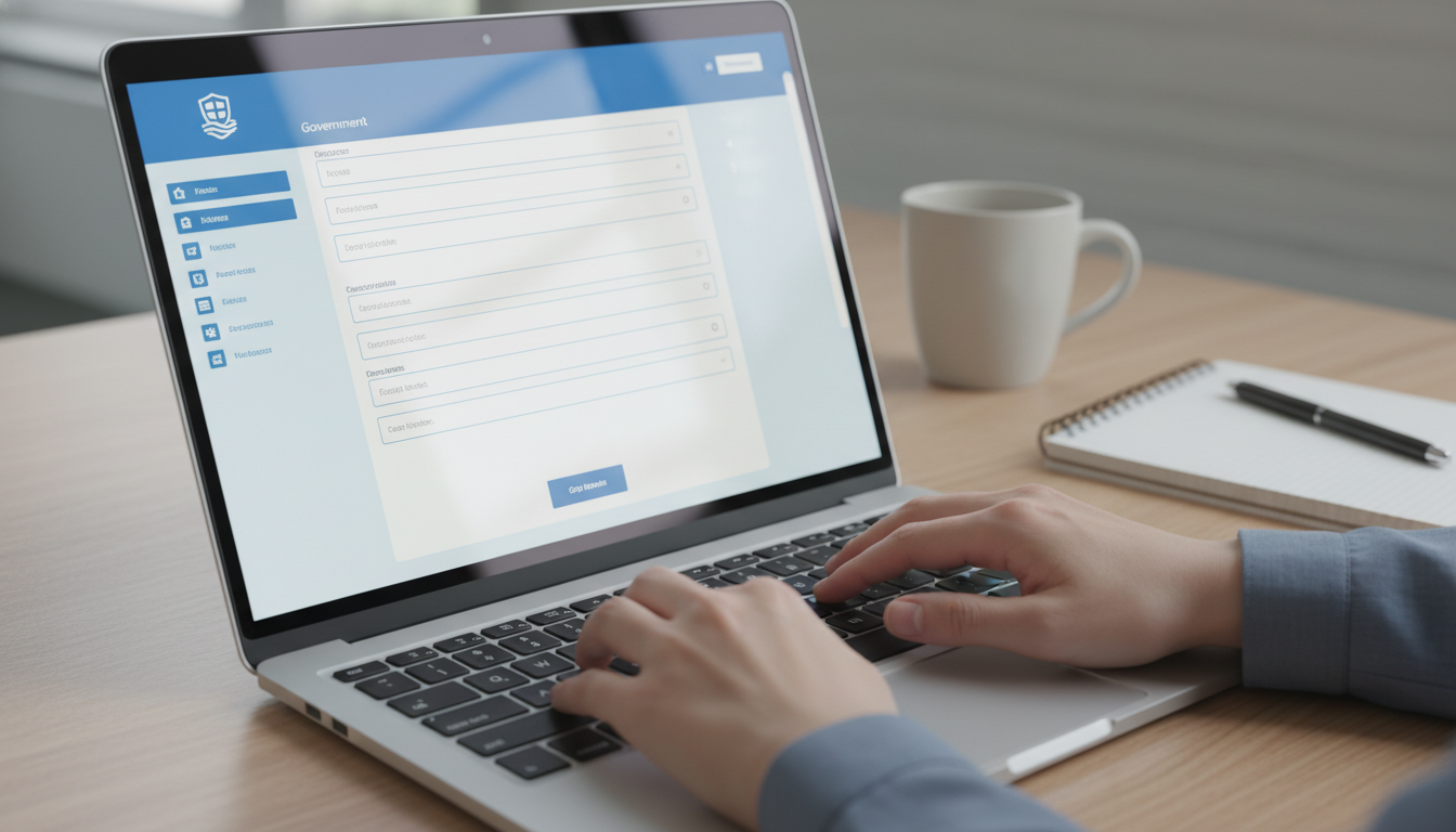 特殊車両通行許可オンライン申請システムの操作画面