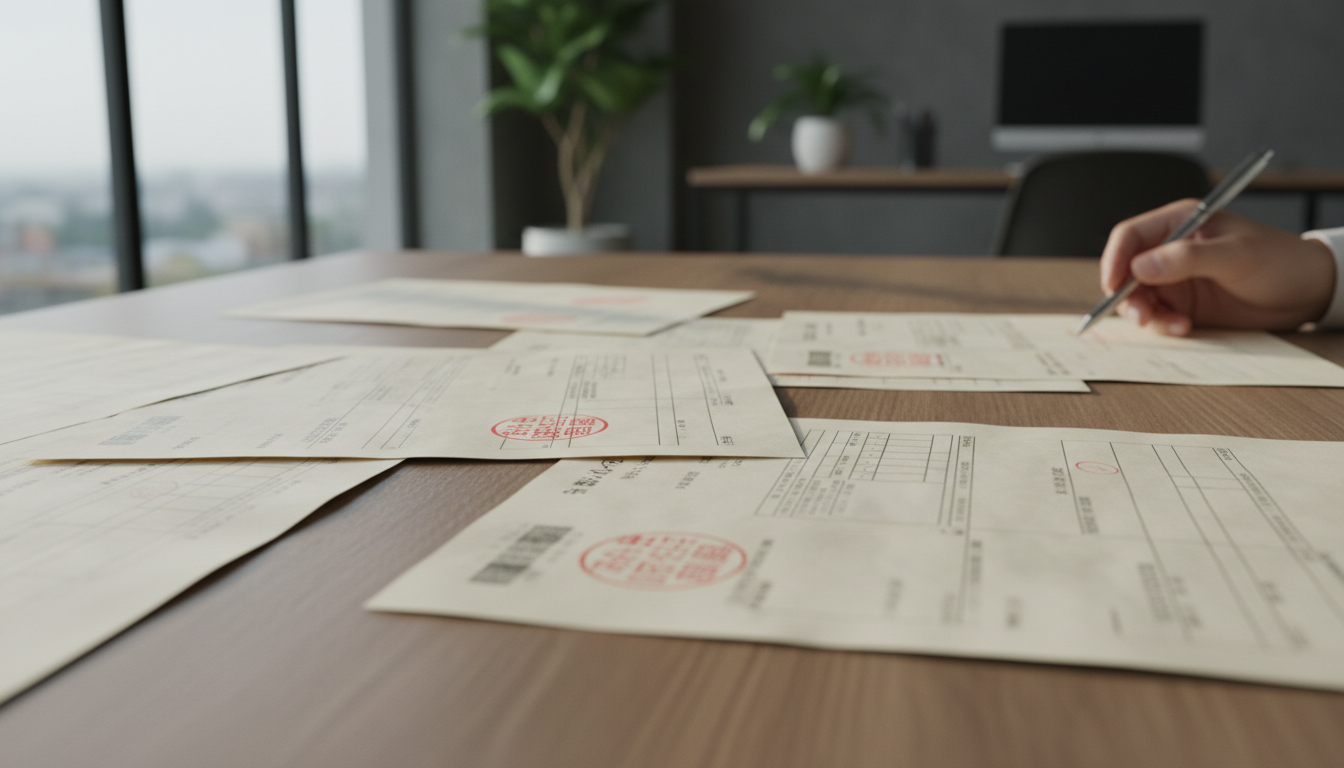 特殊車両の車検証と申請書類