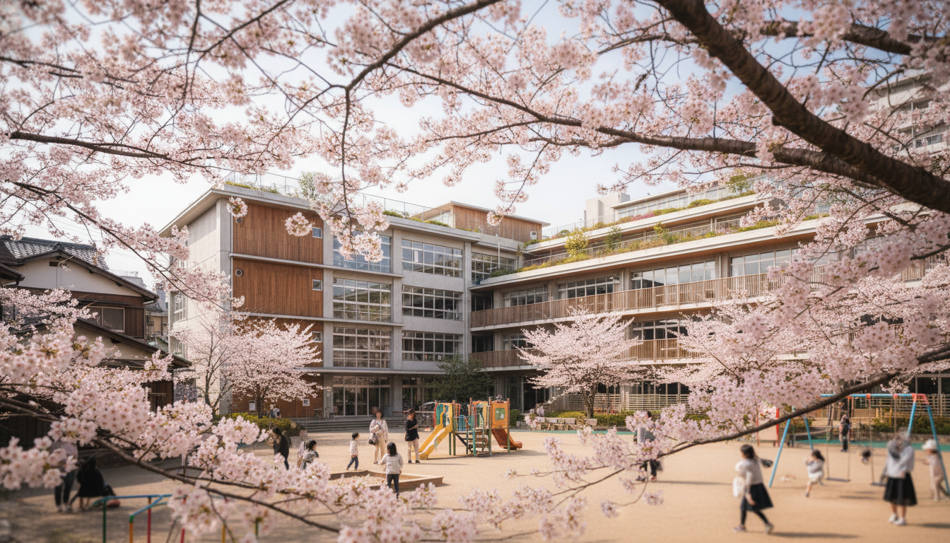 月島の学校と教育施設の外観