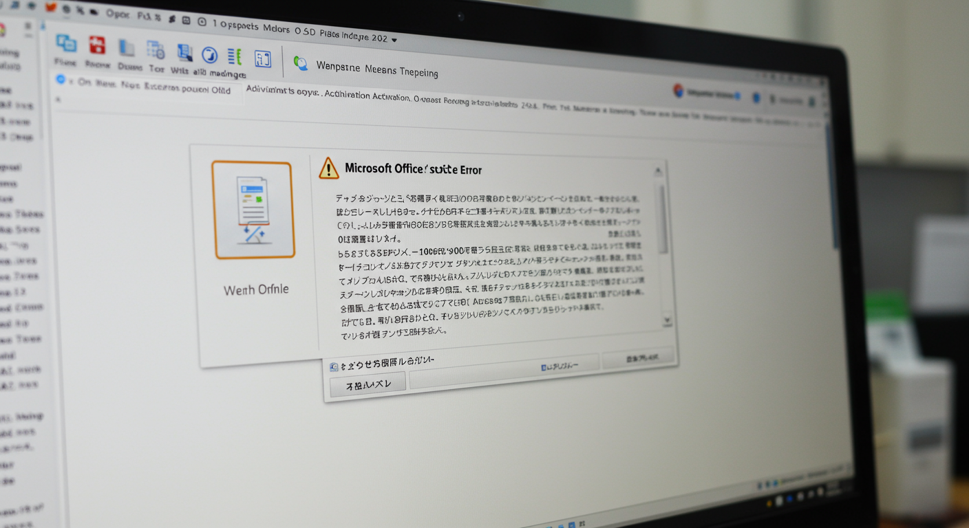 Office法人ライセンスエラー画面