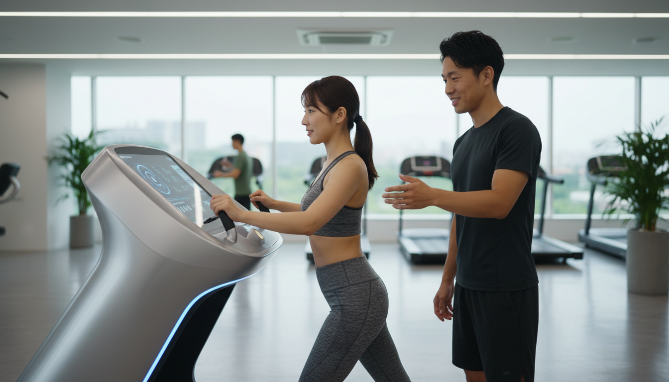 女性 パーソナルトレーニング AIマシン